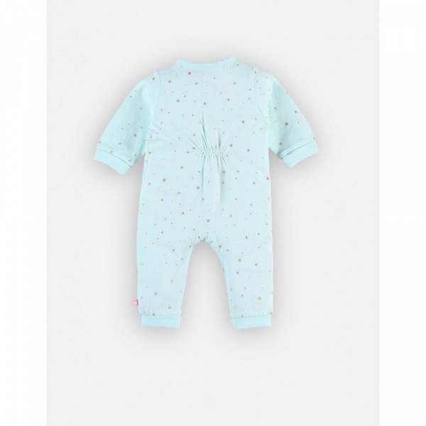 Combinaison étoiles en coton bio turquoise 3 mois Noukies