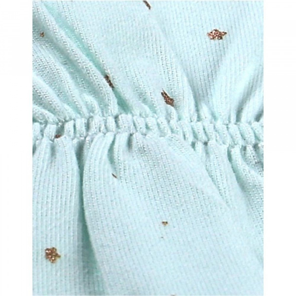 Combinaison étoiles en coton bio turquoise 6 mois Noukies