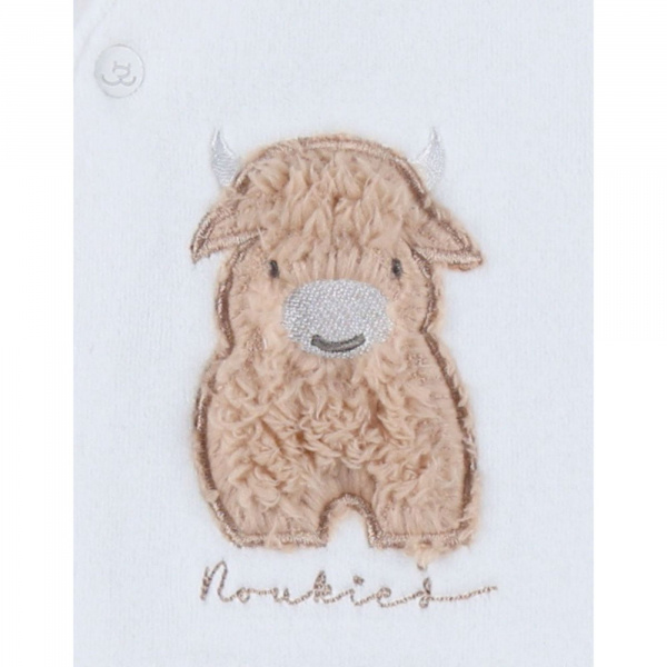 Pyjama 1 pièce blanc - fluffy en velours Noukies