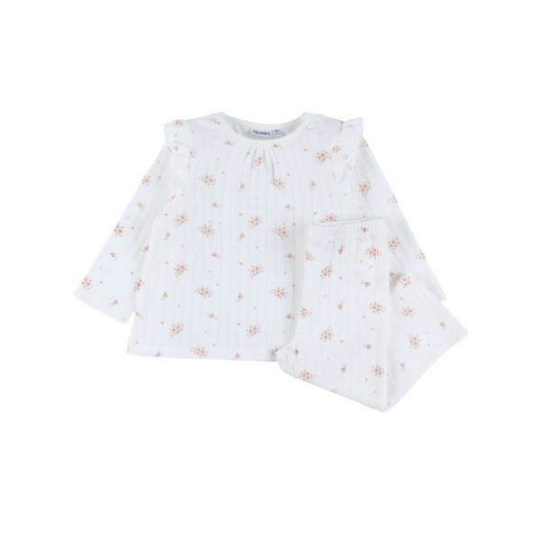 Lot de 2 pyjamas enfant manches longues, jersey - vintage flowers - 4ans Noukies