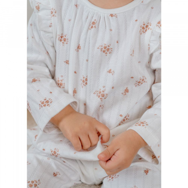 Lot de 2 pyjamas enfant manches longues, jersey - vintage flowers - 6ans Noukies
