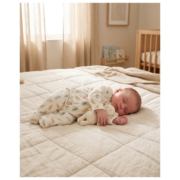 Pyjama bébé de naissance en velours plumes de lune Noukies