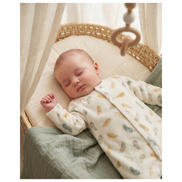 Pyjama bébé de naissance en velours plumes de lune Noukies