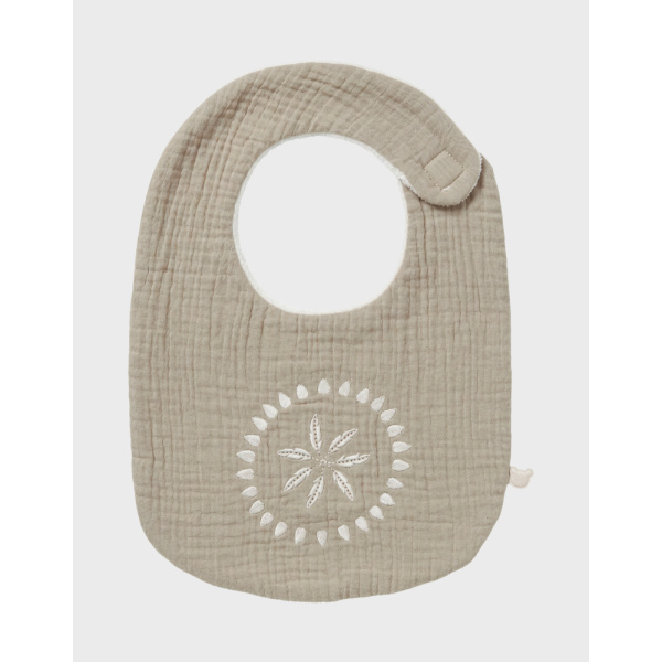 Lot de 3 bavoirs en coton bio - plumes de lune Noukies