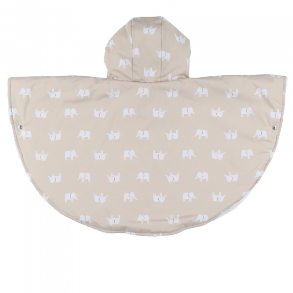 Poncho imperméable doublure groloudoux® perle 18m - beige mix and match Noukies