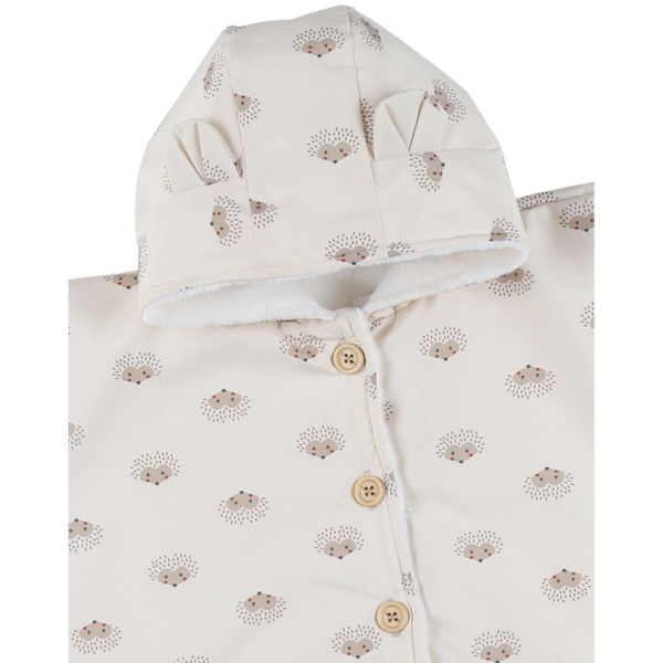 Poncho imperméable doublure groloudoux 6-12m - rose Noukies