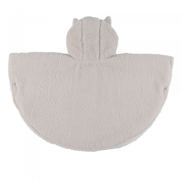 Poncho fausse fourrure avec sherpa beige 18m mix and match Noukies