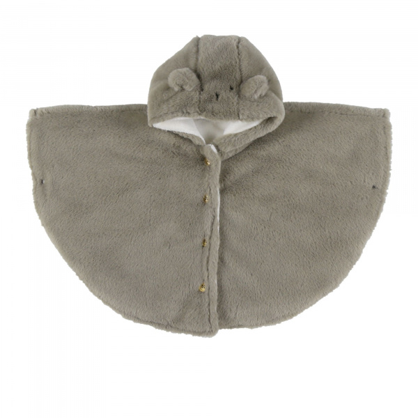 Poncho bébé fausse fourrure kaki 18m mix and match Noukies