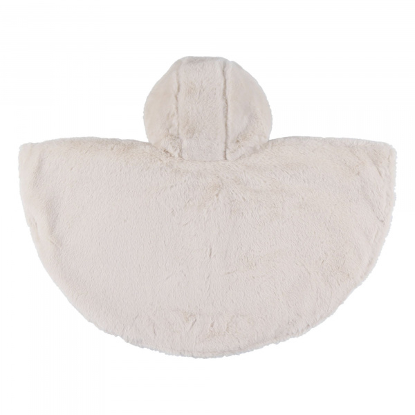 Poncho bébé fausse fourrure beige 18m mix and match Noukies