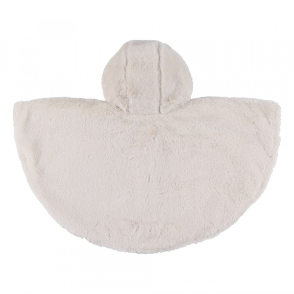 Poncho fausse fourrure beige 6-12m mix and match Noukies