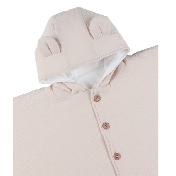 Housse de matelas à langer en coton bio beige Noukies