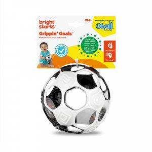 Hochet ballon de foot - noir/blanc Oball