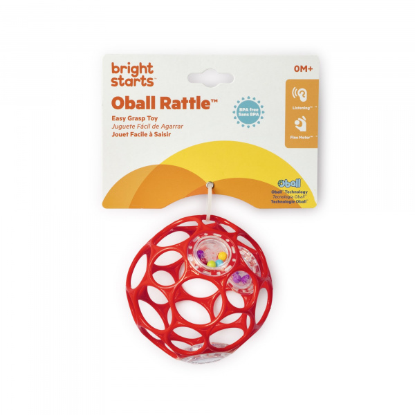 Hochet balle sensorielle - rouge Oball
