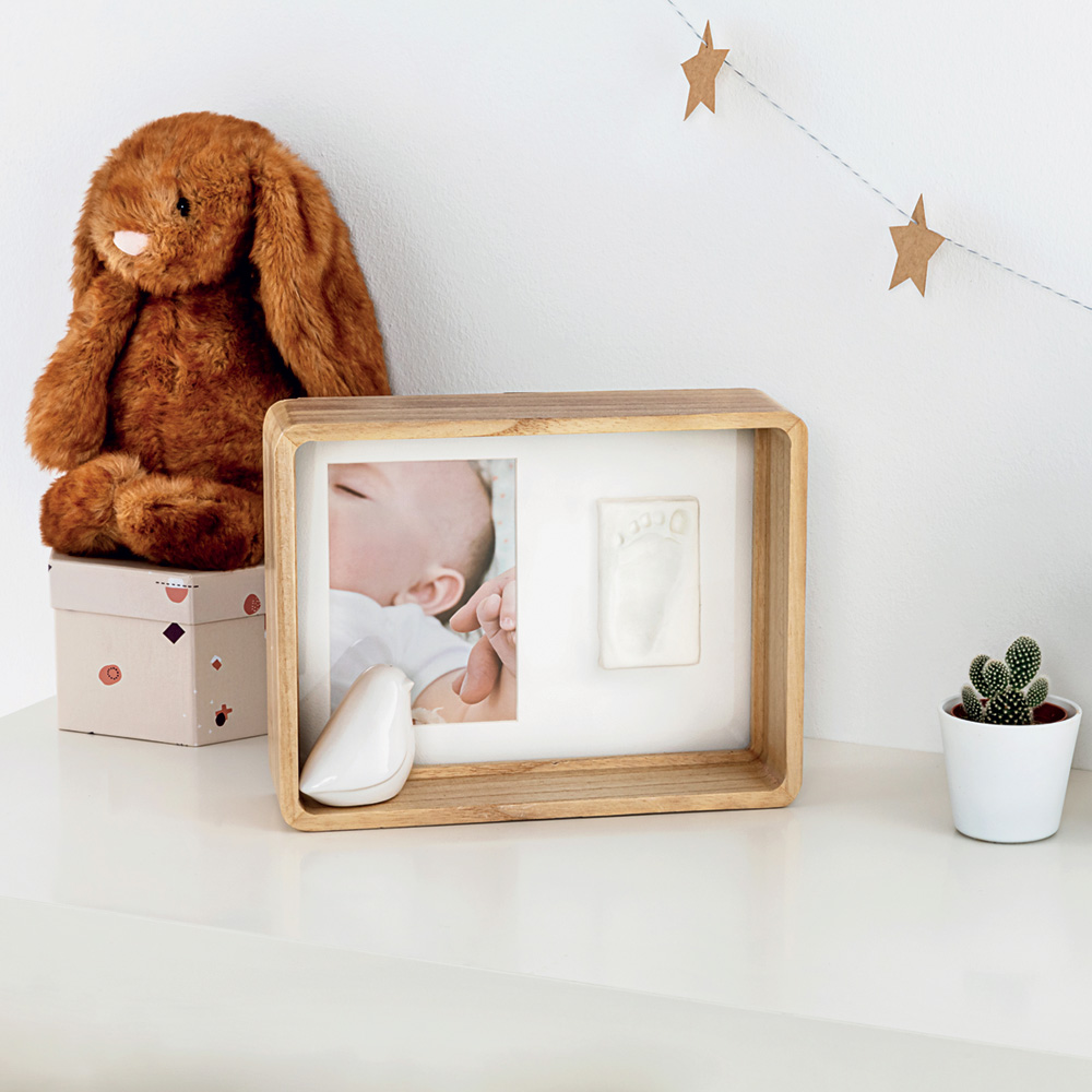  Cadre  photo  avec empreinte bois de Baby art  sur allob b 