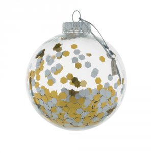 Boule de noel baby art transparent