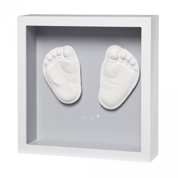 Cadre empreinte 3d my little steps grey