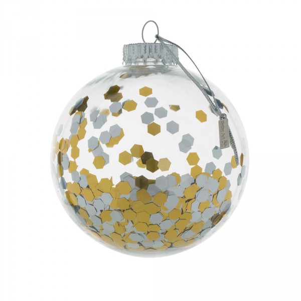 Boule de noel baby art transparent