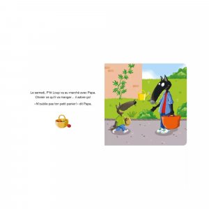 Livre enfant p'tit loup va au marché Auzou