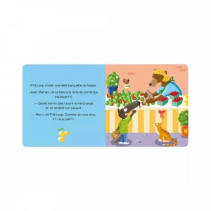 Livre enfant p'tit loup va au marché Auzou
