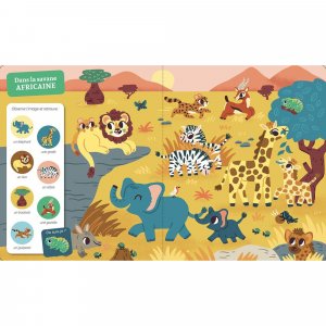 Livre collection cherche et trouve - la jungle et la savane Auzou