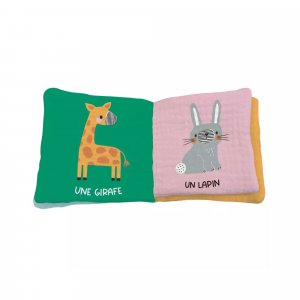 Livre en tissu enfant les animaux Auzou