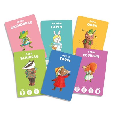 Jeu de cartes petite taupe jeu des 5 familles