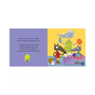 Livre enfant p'tit loup va à la plage