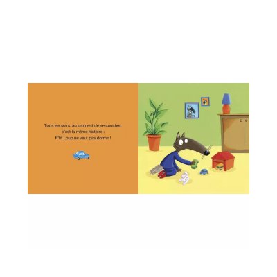 Livre enfant p'tit loup ne veut pas dormir