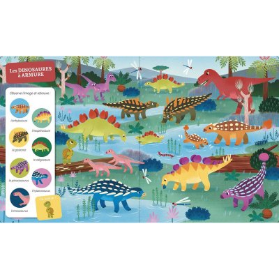 Livre collection cherche et trouve - les dinosaures