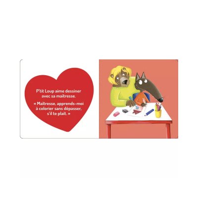 Livre enfant p'tit loup aime sa maîtresse