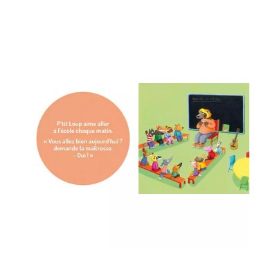 Livre enfant p'tit loup aime l'école