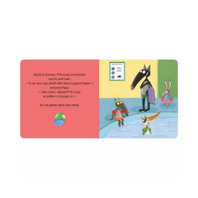 Livre enfant p'tit loup va à la piscine