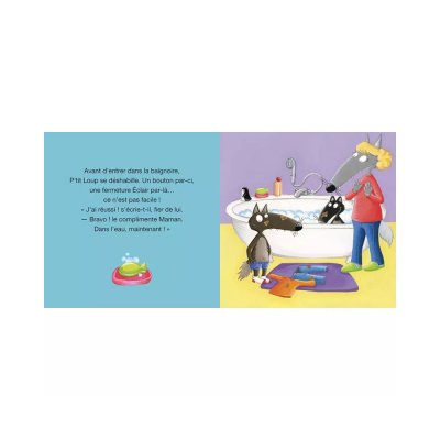 Livre enfant p'tit loup se lave tout seul