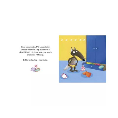 Livre enfant p'tit loup s'habille tout seul