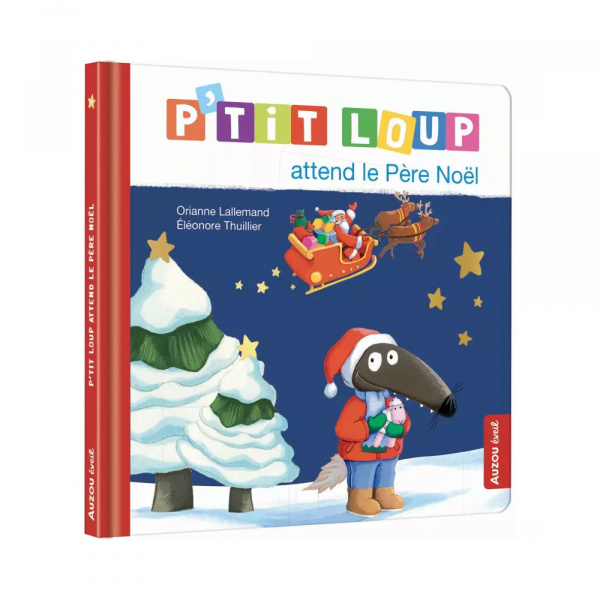 Livre enfant p'tit loup attend le père noël Auzou