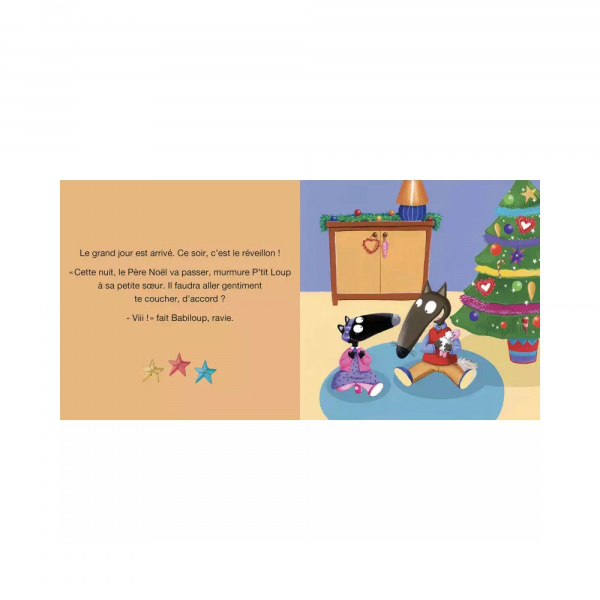 Livre enfant p'tit loup attend le père noël Auzou