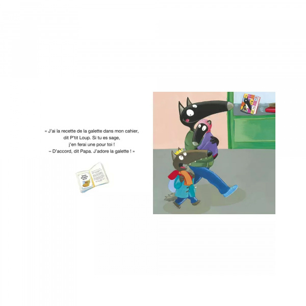 Livre enfant p'tit loup est le roi de la galette Auzou