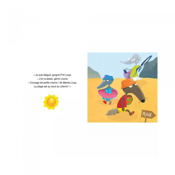 Livre enfant p'tit loup va à la plage Auzou
