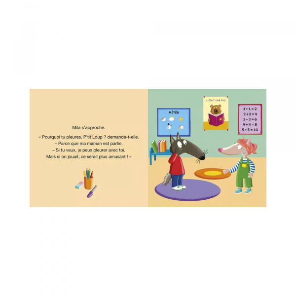 Livre enfant p'tit loup ne veut pas aller à l'école Auzou