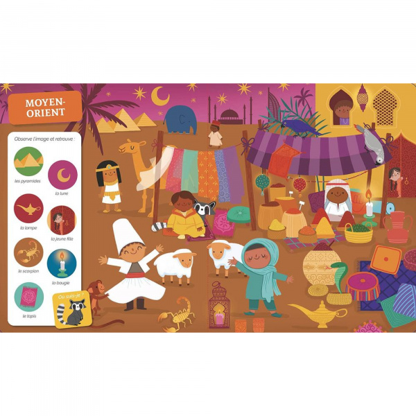 Livre collection cherche et trouve - autour du monde Auzou