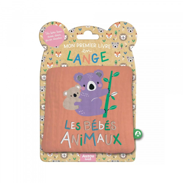 Livre en tissu enfant les bébés animaux Auzou