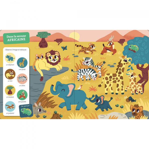 Livre collection cherche et trouve - la jungle et la savane Auzou