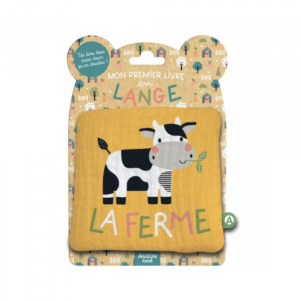Livre en tissu enfant la ferme Auzou
