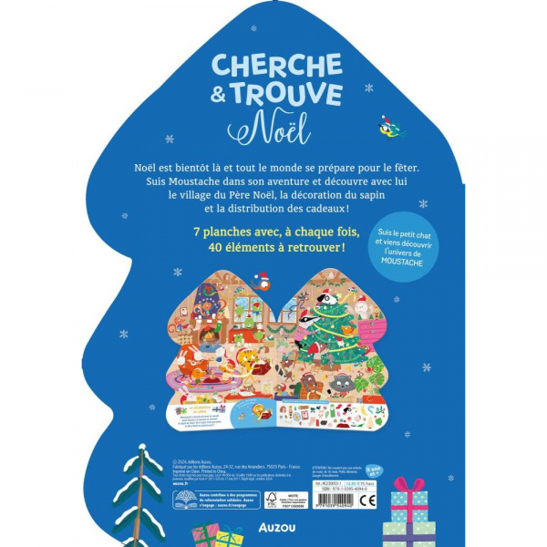 Livre collection cherche et trouve - noël Auzou
