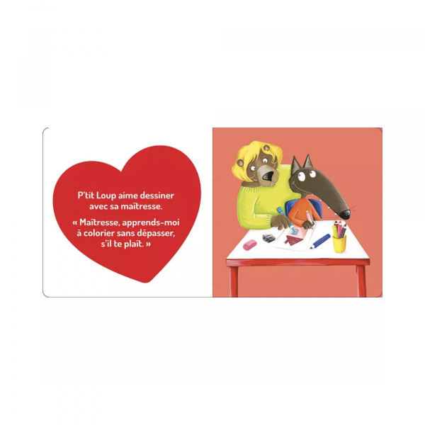Livre enfant p'tit loup aime sa maîtresse Auzou