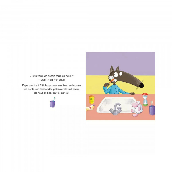Livre enfant p'tit loup se brosse les dents Auzou