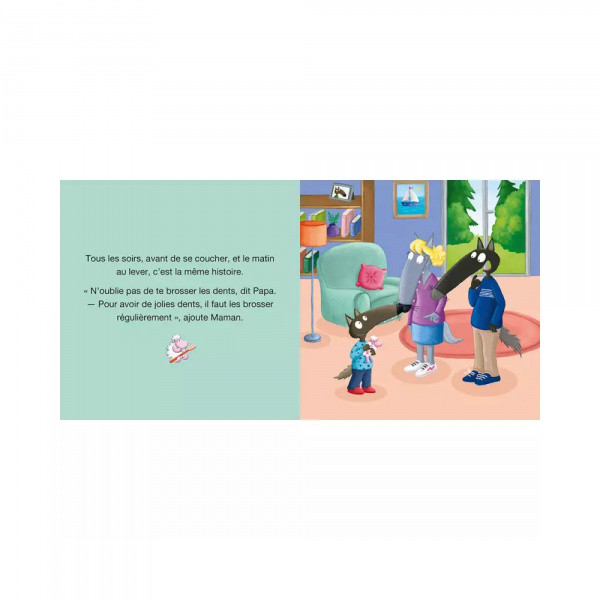 Livre enfant p'tit loup se brosse les dents Auzou