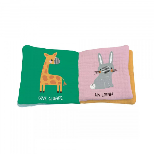 Livre en tissu enfant les animaux Auzou