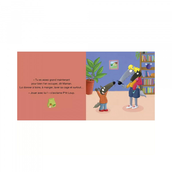 Livre enfant p'tit loup a un animal de compagnie Auzou