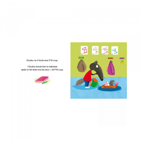 Livre enfant p'tit loup aime son doudou Auzou